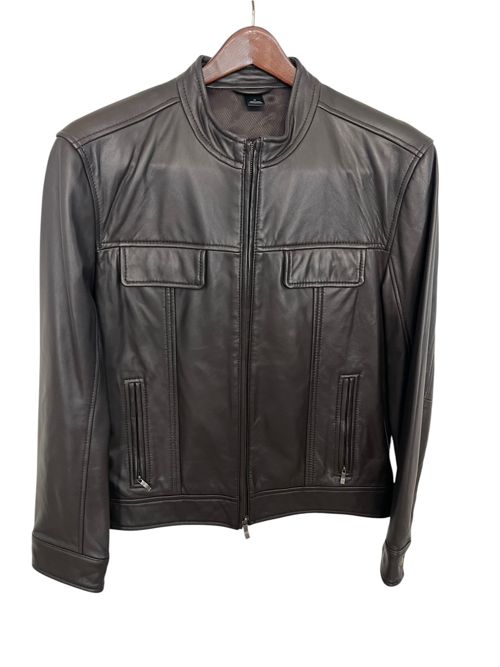 CLAIBORNE Men’s Leather Brown Jacket Size M